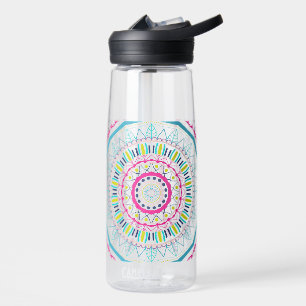 kleurrijke mandala waterfles