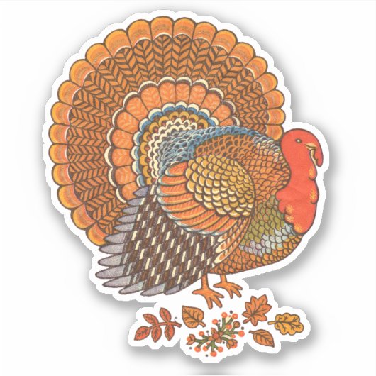 Kleurrijke mannetjes, Turkije met een gepantserde Sticker (Voorkant)