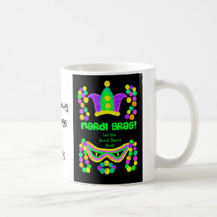 Kleurrijke Mardi Gras Coffee Mok te personaliseren