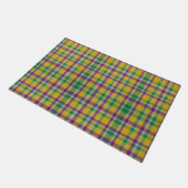 Kleurrijke Mardi Gras gingham patterned Deurmat (Schuin)
