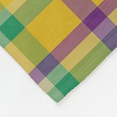 Kleurrijke Mardi Gras gingham patterned Fleece Deken (Hoek)