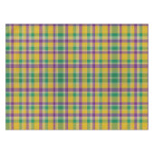 Kleurrijke Mardi Gras gingham patterned Tafelkleed (Voorkant (Horizontaal))