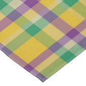 Kleurrijke Mardi Gras gingham patterned Tafelkleed (Gekanteld)