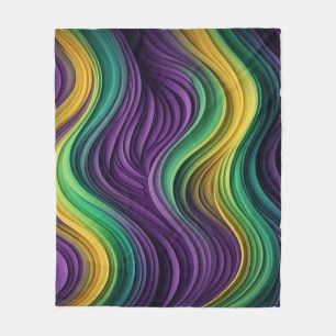 Kleurrijke Mardi Gras golf patterend Fleece Deken
