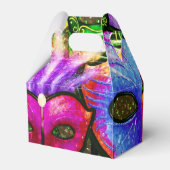 Kleurrijke Mardi Gras Maskers Gable Favor Box Bedankdoosjes (Achterkant)