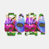 Kleurrijke Mardi Gras Maskers Gable Favor Box Bedankdoosjes (Uitgevouwen)