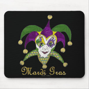 Kleurrijke Mardi Gras Narren Masker Muismat