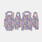 Kleurrijke Mardi Gras patterned Bedankdoosjes (Uitgevouwen)