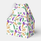 Kleurrijke Mardi Gras patterned Bedankdoosjes (Achterkant)