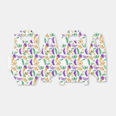 Kleurrijke Mardi Gras patterned Bedankdoosjes (Uitgevouwen)