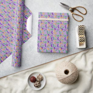 Kleurrijke Mardi Gras patterned Cadeaupapier