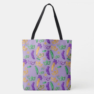 Kleurrijke Mardi Gras patterned Draagtas