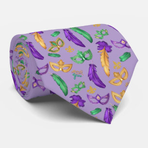 Kleurrijke Mardi Gras patterned Stropdas