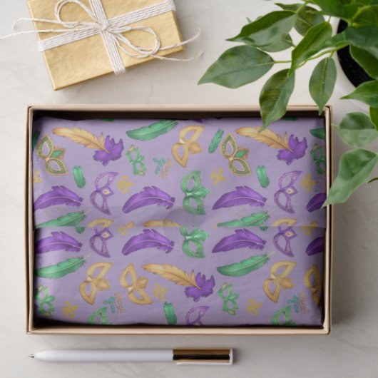 Kleurrijke Mardi Gras patterned Tissuepapier (Geschenk)