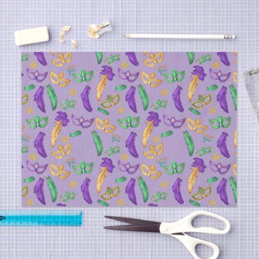 Kleurrijke Mardi Gras patterned Tissuepapier (Craft)
