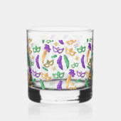 Kleurrijke Mardi Gras patterned Whisky Glas (Links)