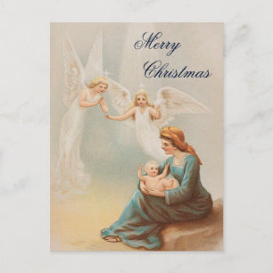 Kleurrijke Maria met baby Jesus kaart