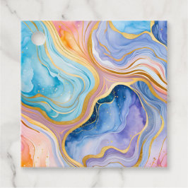 Kleurrijke Marmeren Inkt Art Gift Labels