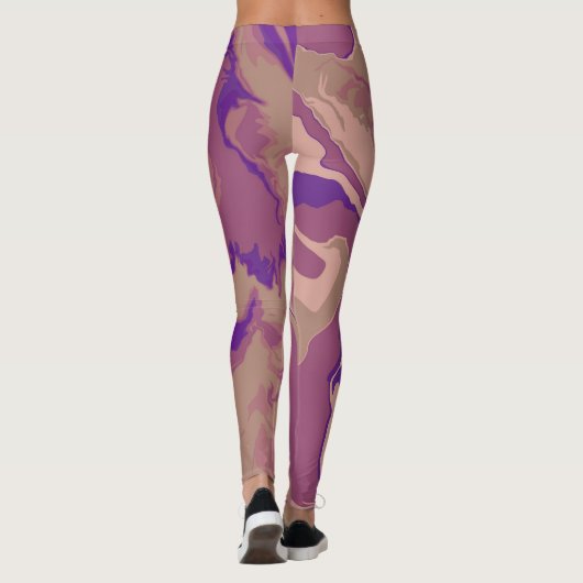 Kleurrijke Marmeren Kleur Leggings (Achterkant)