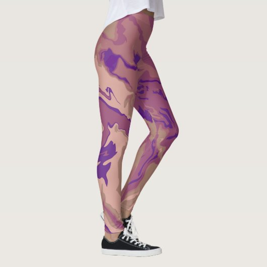 Kleurrijke Marmeren Kleur Leggings (Rechts)