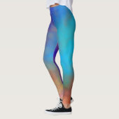 Kleurrijke marmeren wolken leggings (Links)