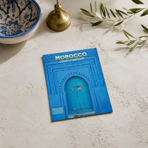 Kleurrijke Marokkaanse Noord Medina Blauwe Oude St Briefkaart