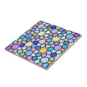 Kleurrijke Marokkaanse Star Mosaic Tegeltje (Zijkant)