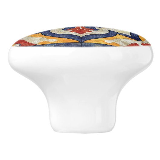 Kleurrijke Marracash Tegel ontwerp Keramische Knop (Zijkant)