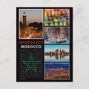 Kleurrijke Marrakech Marokkaanse architectuur Briefkaart