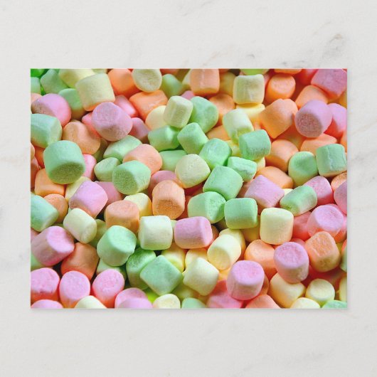 Kleurrijke marshmallows briefkaart (Voorkant)