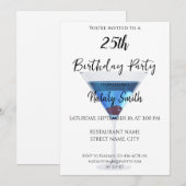 Kleurrijke martini cocktail kaart (Voorkant / Achterkant)