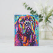 Kleurrijke Mastiff Briefkaart (Staand voorkant)