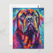 Kleurrijke Mastiff Briefkaart (Voorkant / Achterkant)
