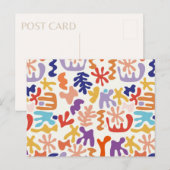 Kleurrijke Matisse Abstracte Geblokte Ansichtkaart Briefkaart (Voorkant / Achterkant)