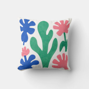 Kleurrijke Matisse-stijl bloemsnijdingen Kussen