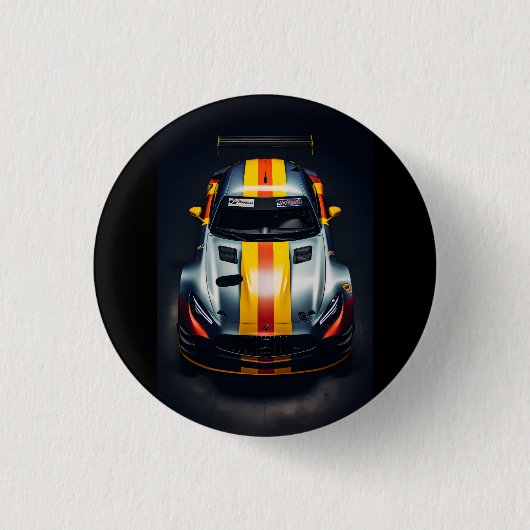 Kleurrijke Matte Race Auto Gedrukte Button (Voorkant)