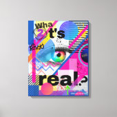 Kleurrijke Maximalist Art Stretched Canvas Print (Voorkant)