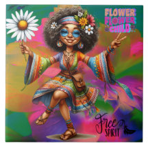 Kleurrijke-Me Hippie Chic Flower Keramische Tegel