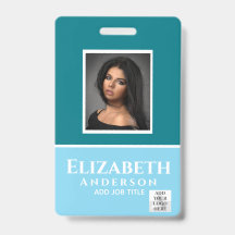 Kleurrijke Medewerker Foto Naam QR Scan Barcode