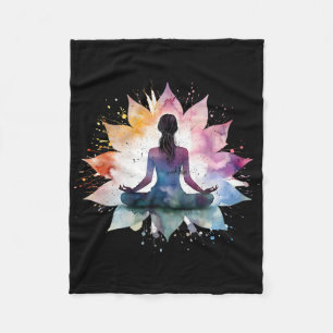 Kleurrijke Meditatie Lotus Yoga Chakra Lance Geest Fleece Deken