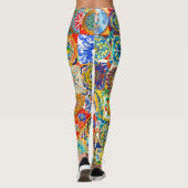 Kleurrijke mediterrane Tegel Dolce Collage Legging (Achterkant)