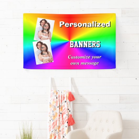 Kleurrijke, meerkleurige heldere regenboog spandoek (Insitu)