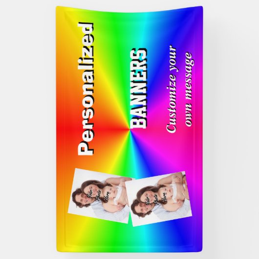 Kleurrijke, meerkleurige heldere regenboog spandoek (Verticaal)