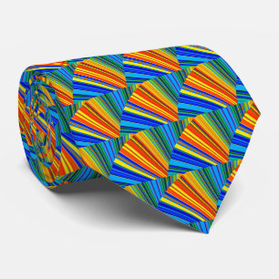 Kleurrijke, meerkleurige radiant strepes met venti stropdas