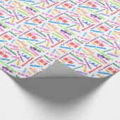 Kleurrijke meertalige talen Dank u Cadeaupapier (Hoek)