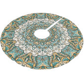 Kleurrijke Mehndi Tegel Naadloze Tracery Kerstboom Rok (Gekanteld)