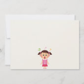 Kleurrijke Meisjes band muziek uitvoeren verjaarda Kaart (Achterkant)