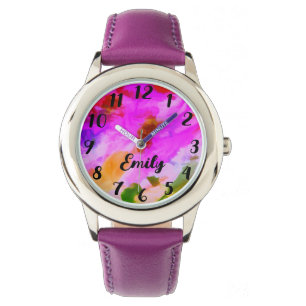Kleurrijke meisjes eWatch personaliseren Horloge