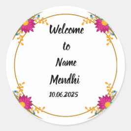 Kleurrijke Mendhi voorkeur stickers