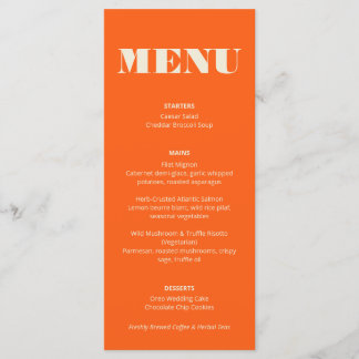 Kleurrijke menu's